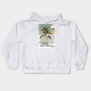 Laguna Beach California Vintage style poster Art Most Beautiful Beaches on Earth Kids Hoodie